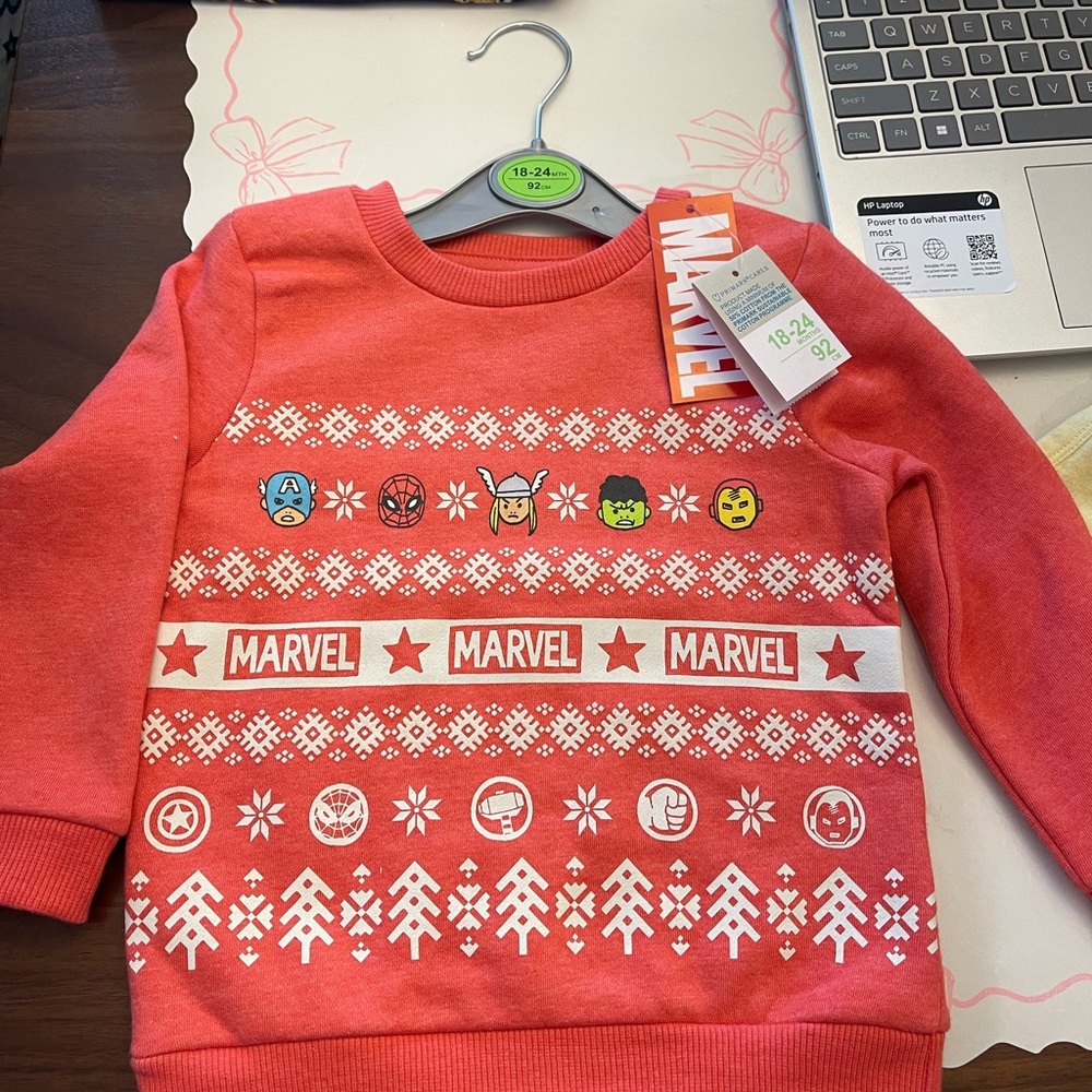 Marvel Toddler Red Christmas Sweatshirt